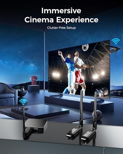 Tongtion 5.8"L x 3.7"W x 1" TGN-W3103-YK-US-001 1080P HDMI Wireless Transmitter/Receiver