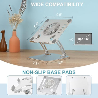 SHUWEI Laptop Cooling Stand 10-15 inches ABS Aluminum Air Cooling Pad