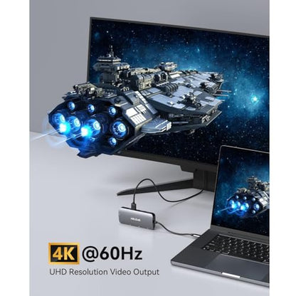 ABLEWE 8-in-1 USB Hub Model Number B0DN9F245H USB 3.0 5Gbps Ethernet 1000Mbps