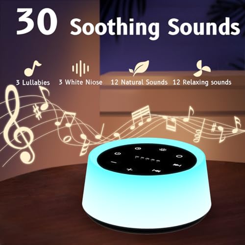 ColorsNoise 4.25in x 4.25in x 2.17in 30 Sounds 12 Colors Sound Machine Model 01