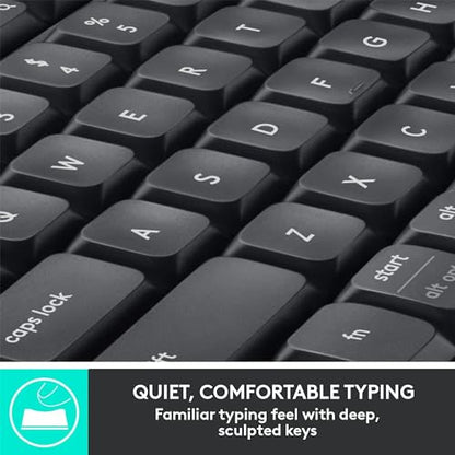 Logitech MK850 Performance Wireless Keyboard and Mouse Combo, Model 920-013269, Graphite, USB & Bluetooth, Ergonomic Design