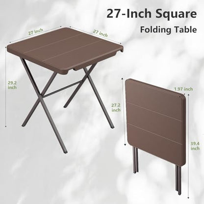 MAKE CHANGES 27" SC-YN-HWCFZ-BN Square Folding Table