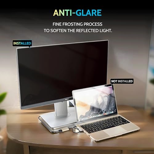 Peslv 27 Inch Privacy Screen Monitor Filter 16:9 Anti-Glare Blue Light Blocker