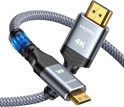 Highwings 10FT HW-MH10FT Mini HDMI to HDMI Cable 4K 60Hz Male Bi-Directional