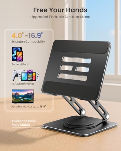 LOXP Adjustable Desktop Stand TS03 Compatible with Tablets and Phones 4.0-16.9 inches