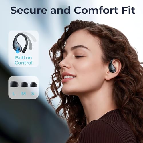 occiam T19 Wireless Earbuds 90Hrs Playback Bluetooth 5.4 In-Ear Active Noise Cancellation Headphones Sports