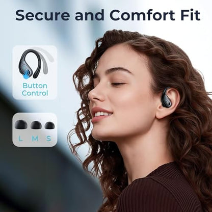 occiam T19 Wireless Earbuds 90Hrs Playback Bluetooth 5.4 In-Ear Active Noise Cancellation Headphones Sports