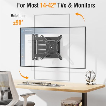 ELIVED 14-42 Inch TV Wall Mount EL-MT-WM-42 Metal Black