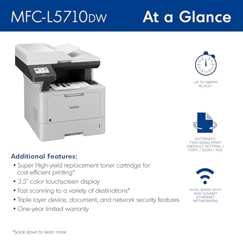 Brother MFC-L5710DW Laser Printer Monochrome 1200 x 1200 DPI 48 ppm All-in-One