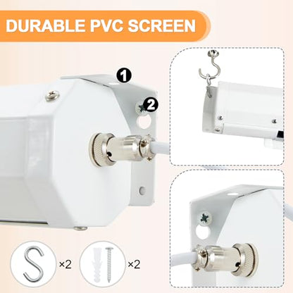 YODOLLA 150" Motorized Projector Screen 16:9 4K HD