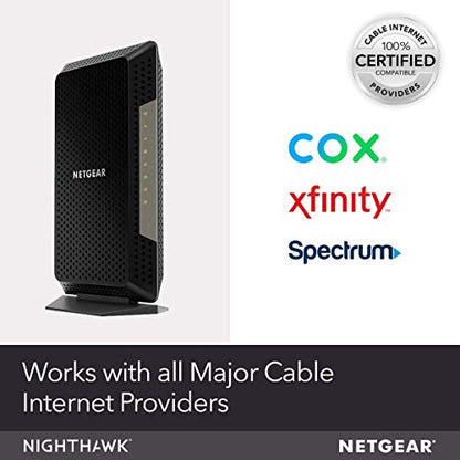NETGEAR Nighthawk CM1200 Cable Modem DOCSIS 3.1 2 Gbps 4 x 1G Ports Black