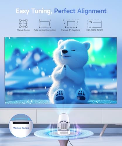 Magcubic 1280x720 HY300pro+ Portable LCD Projector 8000 Lumens with Bluetooth and Wi-Fi Connectivity