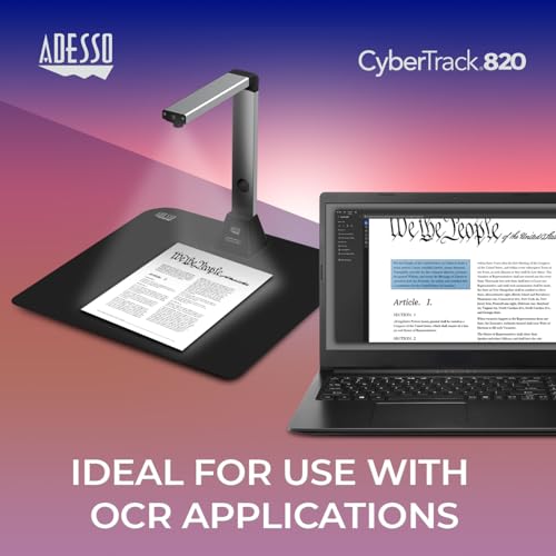 Adesso CyberTrack 8 Megapixel Document Camera Scanner 3264 Optical Sensor
