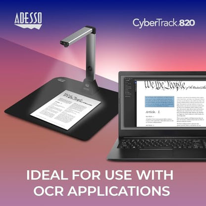 Adesso CyberTrack 8 Megapixel Document Camera Scanner 3264 Optical Sensor