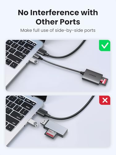 UGREEN 2-Slot USB Type C SD Card Reader 312MB/s Data Transfer Rate for SD, Micro SD and UHS Cards