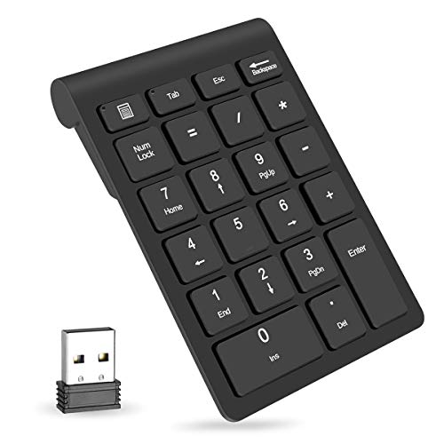Foloda 22K-W-Numeric-Keypad H-107 Wireless Number Pad USB-A Compatible Devices