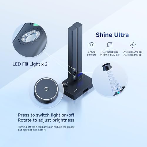 CZUR Shine Ultra A3 Document Scanner 245 DPI USB CMOS 1 Unit