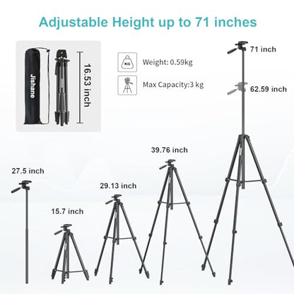 Jishane 71 Inches 831H Camera Tripod Complete Set