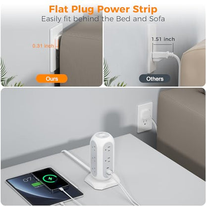 TESSAN 11 Outlet Power Strip TPS02-US-C 125V 13A Type B