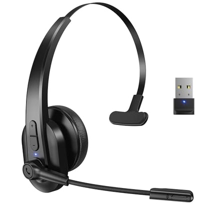 Sarevile M99+ Bluetooth Wireless Headset with USB Dongle 50 Hours Battery Life Noise Cancelling Microphone