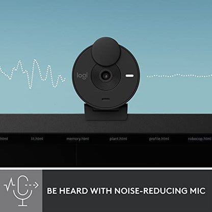 Logitech Brio 301 1080p Webcam with Fixed Focus, 16:9 Aspect Ratio, and USB Connectivity
