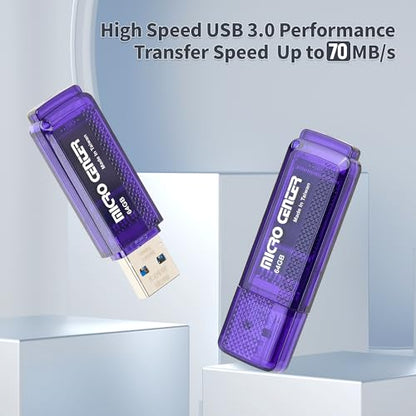 INLAND 64GB USB 3.0 FP Data Storage Flash Drive 5-Pack