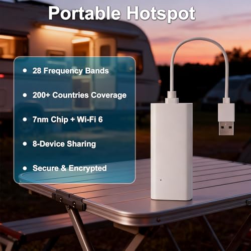 QUTHZZHY 28 Global Bands Portable Wi-Fi Hotspot Wi-Fi 6 Multi-Device 802.11ax