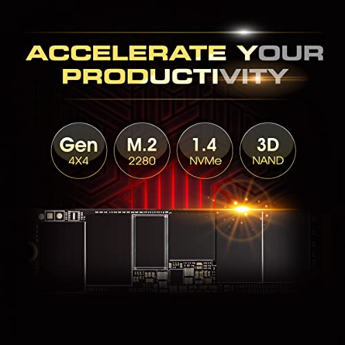 Silicon Power 1TB UD90 NVMe 4.0 Gen4 PCIe M.2 SSD Read/Write Speed 5000/4800 MB/s (SP01KGBP44UD9005)