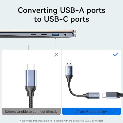 Biaze A168-US USB C Female to USB Male Adapter 10Gbps Data Transfer USB A to USB C Converter