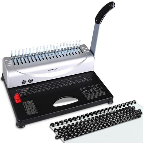 MAKEASY Binding Machine 16.93 x 12.2 x 7.09 in Model M-BM-FR-1.0Version 4.4 out of 5 stars 2:1