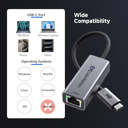 Cable Matters USB C 2.5Gb Ethernet Adapter Model 201485