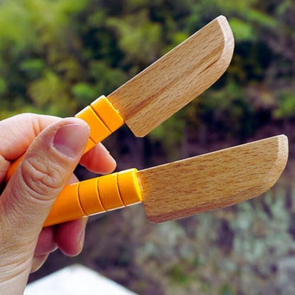 Nwsrayu 3-Piece Wooden Kids Knife Set Kn132 Kid-Safe Kitchen Tool for Food Preparation