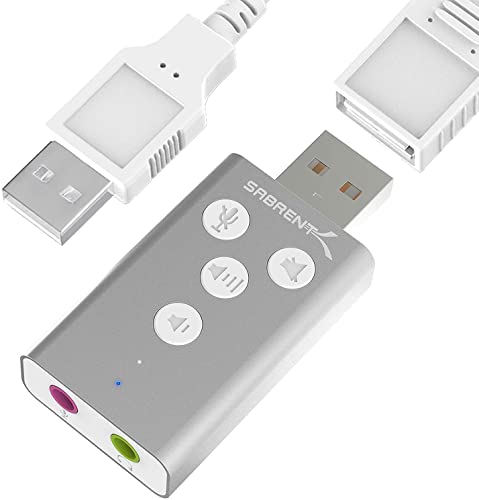 SABRENT AU-DDAS USB 2.0 Stereo Surround Sound Audio Adapter
