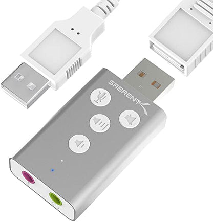SABRENT AU-DDAS USB 2.0 Stereo Surround Sound Audio Adapter