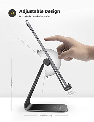 Lamicall 4 x 6 x 4 Inches A1-AE-B Adjustable Multi-Angle Tablet Stand for Desk