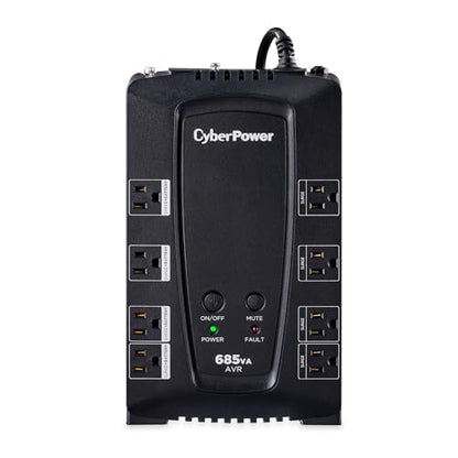 CyberPower 685VA CP685AVRG UPS System, 390W, Compact, UL Certified