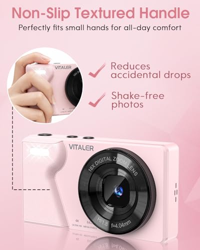 Vitaler 32GB A61 64MP 4K UHD Digital Camera Compact Point & Shoot