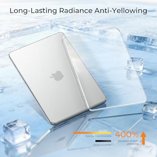 EooCoo MacBook Neo Case 13 Inch A3404 A18 Pro Chip Crystal Clear Hard Shell with Keyboard Cover & Screen Protector