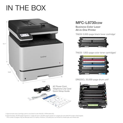 Brother MFC-L8730CDW 2400x600 dpi Color Laser All-in-One Printer
