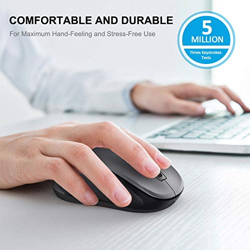 WisFox Wireless Mouse M01 2.4GHz Optical 1600 DPI (Grey)