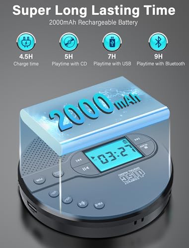 AFU 5.75" CD35 CD Player Bluetooth Connectivity Anti-Skip 1-Channel Portable