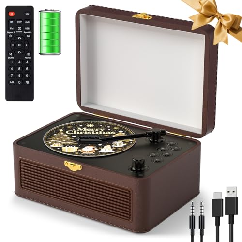 Gueray Portable CD Player G-Y02 Bluetooth Supported Formats CD-R, CD-RW, MP3, WMA Brown Retro Style