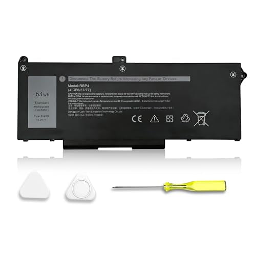 NDWQGFS 63Wh RJ40G Laptop Battery 12V 3941mAh Lithium Metal Rechargeable Battery 1 Count