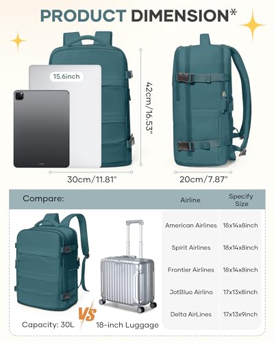 Coofay Medium Daypack Backpack 25L Waterproof Solid Polyester Comfortable Design for Hiking and Travel