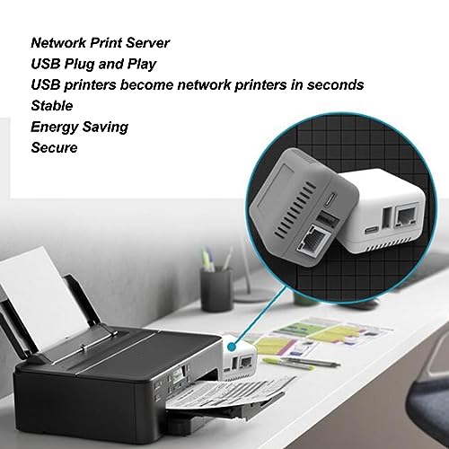 ASHATA 3.62 x 3.58 x 2.95 inches USB 2.0 Network Print Server Model ASHATAb5qpm4f6zn-11
