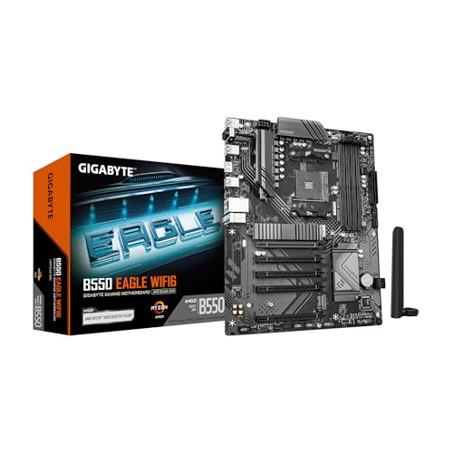 GIGABYTE B550 EAGLE WIFI6 ATX Motherboard, AMD AM4, Supports Ryzen 5000/4000/3000, DDR4, PCIe 4.0