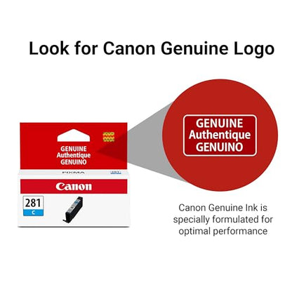 Canon CLI-281 Cyan Ink Tank 250 Pages Compatible with PIXMA Printers
