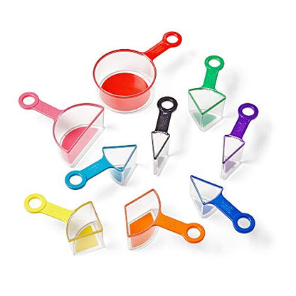 hand2mind 9 Count 93399 Rainbow Fraction Measuring Cups Educational Supplies
