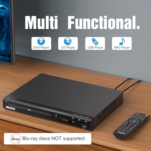 MEGATEK DP-260M55HD 1080p HD DVD Player Compact Multi-Format Playback Region Free