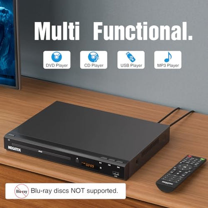 MEGATEK DP-260M55HD 1080p HD DVD Player Compact Multi-Format Playback Region Free